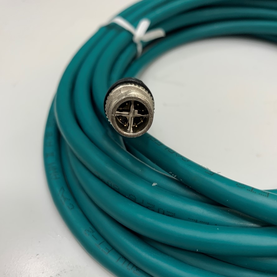 Cáp CCB-84901-2001-15 Cognex M12 X-Coded 8 Pin Male to RJ45 GigE Vision Cat5E High Flex Ethernet Cable  For Machine Vision