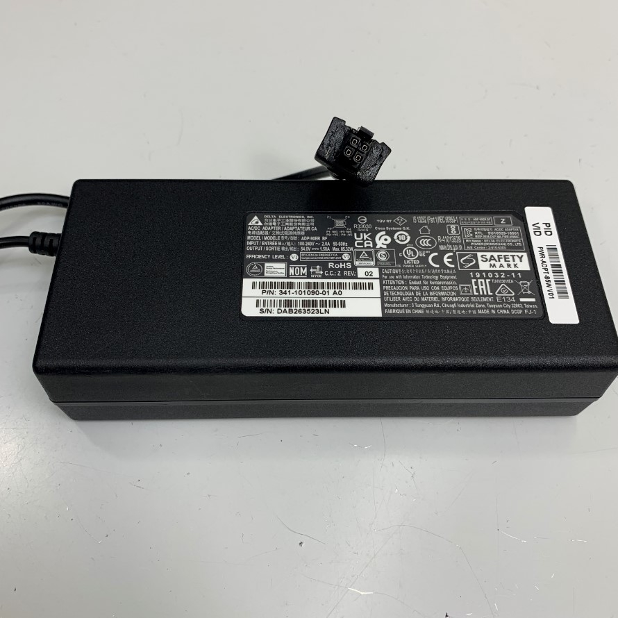 Adapter 54V 1.67A 90W DELTA Connector Size Molex 4 Pin Pitch 3.0mm OEM HP PA-1900-2P-LF 5066-2164 54V 1.67A 90W PA2 For PoE Switch HPE Aruba 2530-8G  J9774A, 2530-8G J97748, 2930F-8G 2SFP