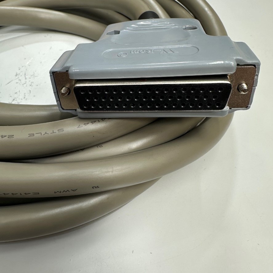 Cáp 5M 17ft SKUCSMN50FF-15 Connector DB50 Female to Female 50 Pin D-Sub 3 Rows Data Shielded Cable Grey OD 13mm For I/O Signal Encoder Servo Drive/CNC Machining Cable/Siemens Simatic