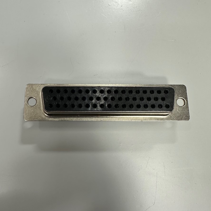 Đầu Jack Hàn Chống Oxy Hóa W-Rom DB50 Female Jack 50 Pin 3 Rows D-sub Connector Plastic Hood Cover Backshell For Servo Drive Encoder Socket Adapter Cable