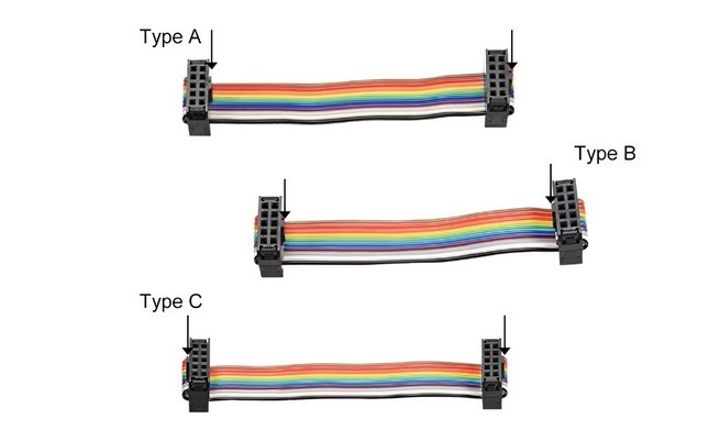 Cáp Hirose IDC 20 Pin Flat Ribbon Cable 20 Wire Dài 1.55M IDC Pitch 2.54mm Type C Cable Pitch 1.27mm For Terminal Block Module Hirose PLC CNC CMC