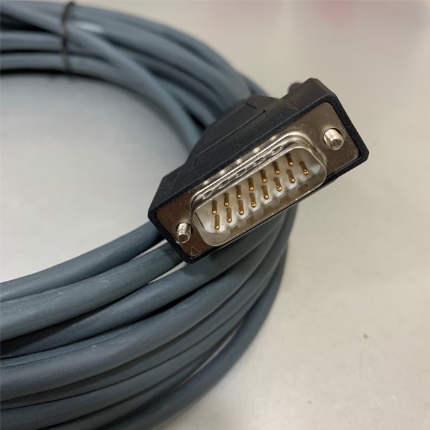 Cáp Lập Trình EA-2CBL Communication Cable RJ12 6 Pin to D-Sub 15 Pin Male 10M For KOYO HMI EA7E-TW7CL-C Với KOYO PLC Direct LOGIC PLC RJ-12 port, DL05, DL06, DL105, DL205, D3-350, D4-450 & H2-WINPLC RS232C