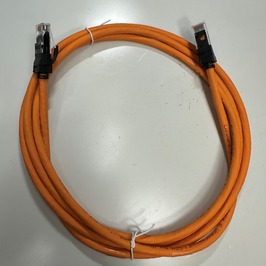 Cáp Mạng 2M 6.5ft N116.P1A020OK LANmark CAT6 Unscreened UTP Ethernet Cable RJ45 to RJ45 Orange LSZH 24AWG Nexans 4PR For Industrial Ethernet Cable