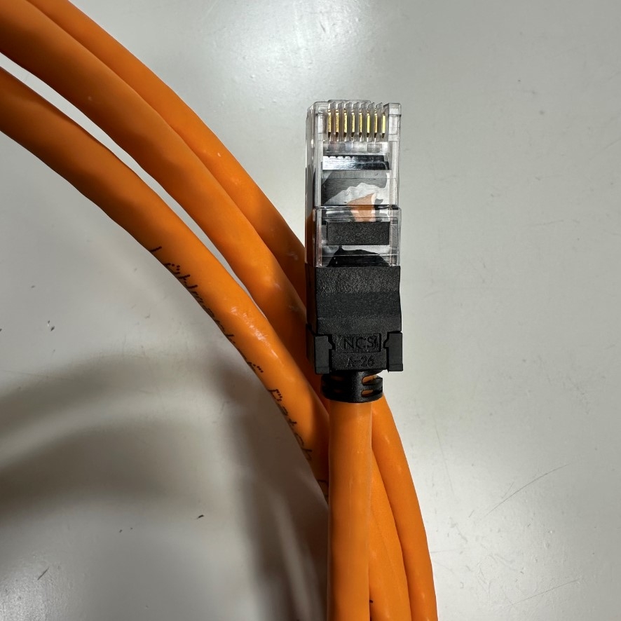 Cáp Mạng 2M 6.5ft N116.P1A020OK LANmark CAT6 Unscreened UTP Ethernet Cable RJ45 to RJ45 Orange LSZH 24AWG Nexans 4PR For Industrial Ethernet Cable