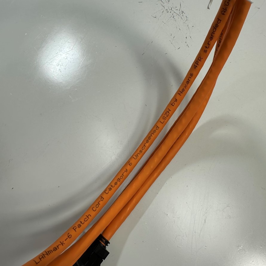 Cáp Mạng 2M 6.5ft N116.P1A020OK LANmark CAT6 Unscreened UTP Ethernet Cable RJ45 to RJ45 Orange LSZH 24AWG Nexans 4PR For Industrial Ethernet Cable