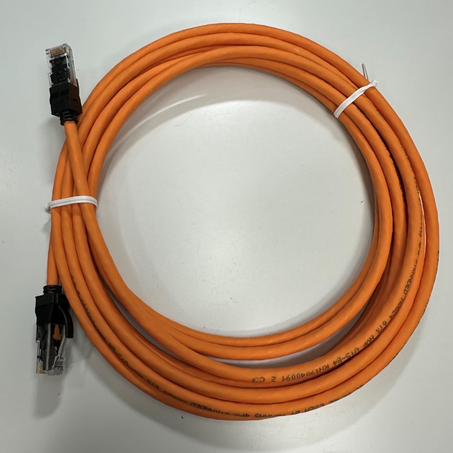 Cáp Mạng 5M 17ft N116.P1A050OK LANmark CAT6 Unscreened UTP Ethernet Cable RJ45 to RJ45 Orange LSZH 24AWG Nexans 4PR For Industrial Ethernet Cable