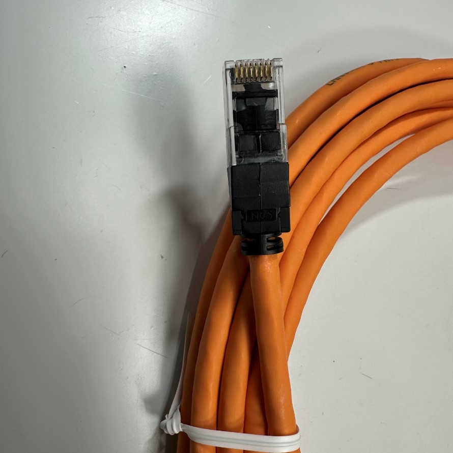 Cáp Mạng 5M 17ft N116.P1A050OK LANmark CAT6 Unscreened UTP Ethernet Cable RJ45 to RJ45 Orange LSZH 24AWG Nexans 4PR For Industrial Ethernet Cable