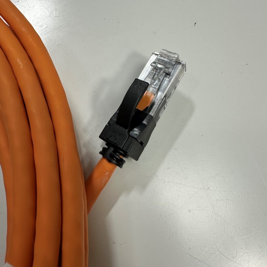 Cáp Mạng 5M 17ft N116.P1A050OK LANmark CAT6 Unscreened UTP Ethernet Cable RJ45 to RJ45 Orange LSZH 24AWG Nexans 4PR For Industrial Ethernet Cable