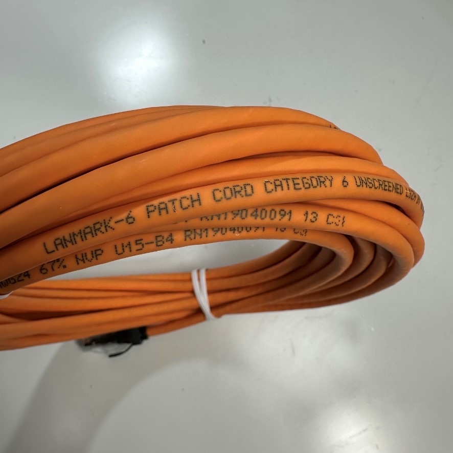 Cáp Mạng 10M 33ft N116.P1A100OK LANmark CAT6 Unscreened UTP Ethernet Cable RJ45 to RJ45 Orange LSZH 24AWG Nexans 4PR For Industrial Ethernet Cable