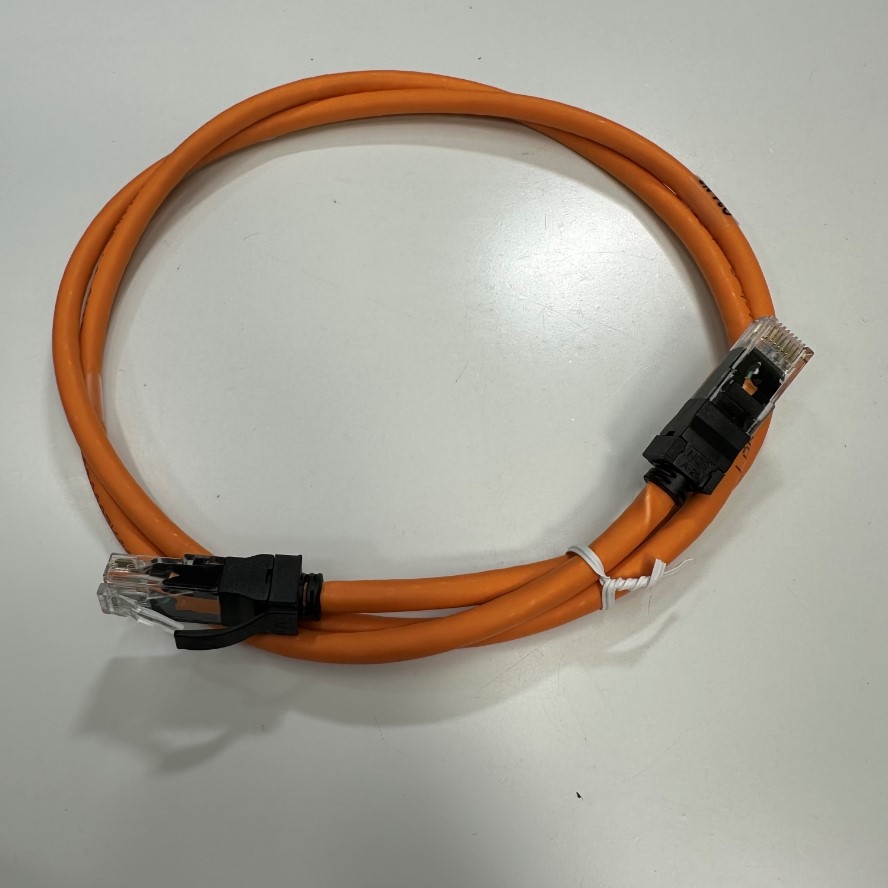 Cáp Mạng 1M 3.3ft N116.P1A010OK Nexans CAT6 Unscreened UTP Ethernet Cable RJ45 to RJ45 Orange LSZH 24AWG LANmark 4PR For Industrial Ethernet Cable