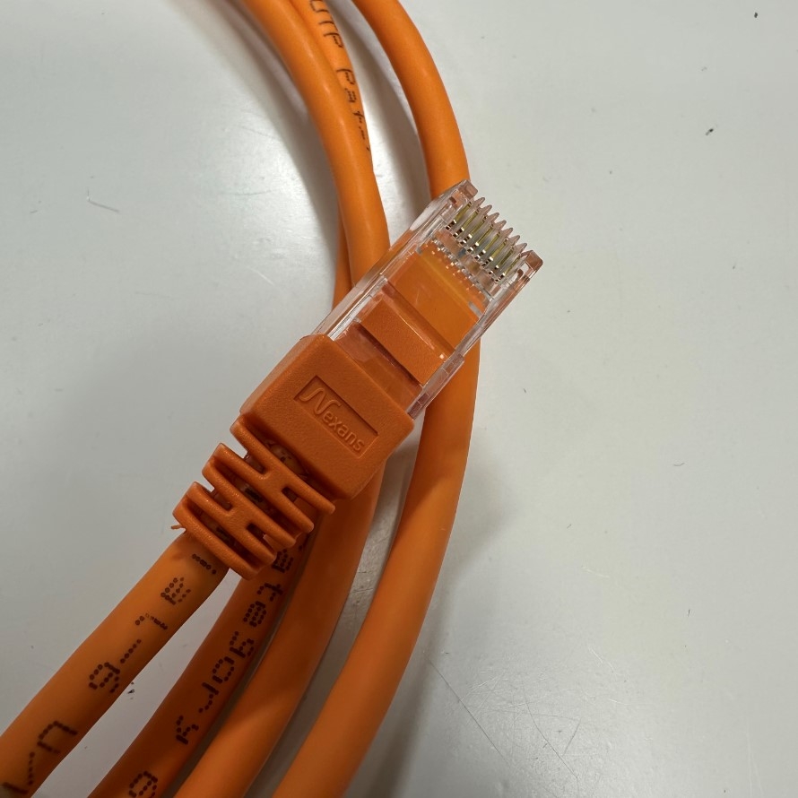 Cáp Mạng 2M 6.5ft N101.21EEOO Nexans Essential CAT6 Unscreened UTP Ethernet Cable RJ45 to RJ45 Orange LSZH 24AWG Nexans 4PR For Industrial Ethernet Cable