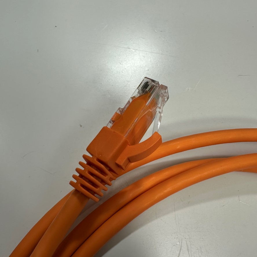 Cáp Mạng 2M 6.5ft N101.21EEOO Nexans Essential CAT6 Unscreened UTP Ethernet Cable RJ45 to RJ45 Orange LSZH 24AWG Nexans 4PR For Industrial Ethernet Cable