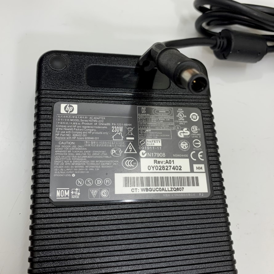 Adapter 19.5V 11.8A 230W HP HSTNN-LA12 Connector Size 7.4mm x 5.0mm For HP Omni 27 EliteBook 8740W 8760W 8770W Zbook 17 15 G2 Laptop Power Supply Charger