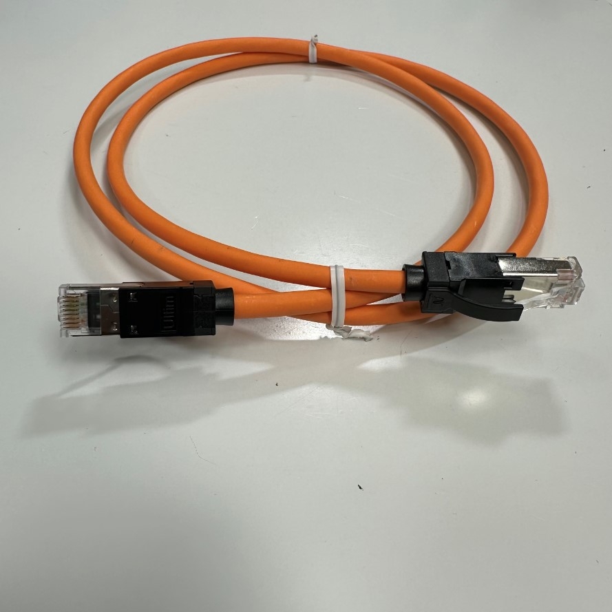 Cáp Mạng 1M 3.3ft 10 Gbit/s Nexans N11A.U1F010OK LANMARK-6A CAT6A ORANGE 500MHz RJ45 S/FTP LSZH Shielded 4-Pair 26AWG For industrial Ethernet Network LAN 10 Gigabit