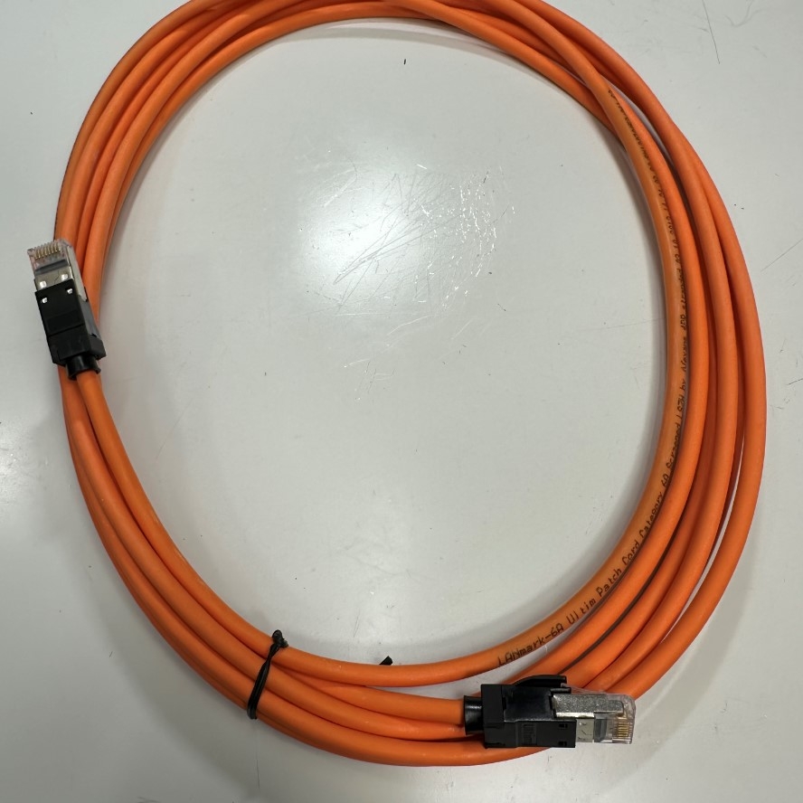 Cáp Mạng 5M 17ft 10 Gbit/s Nexans N11A.U1F050OK LANmark-6A Ultim Patch Cord CAT6A Orange 500MHz RJ45 S/FTP LSZH Shielded 4-Pair 26AWG For Industrial Ethernet Network LAN 10 Gigabit