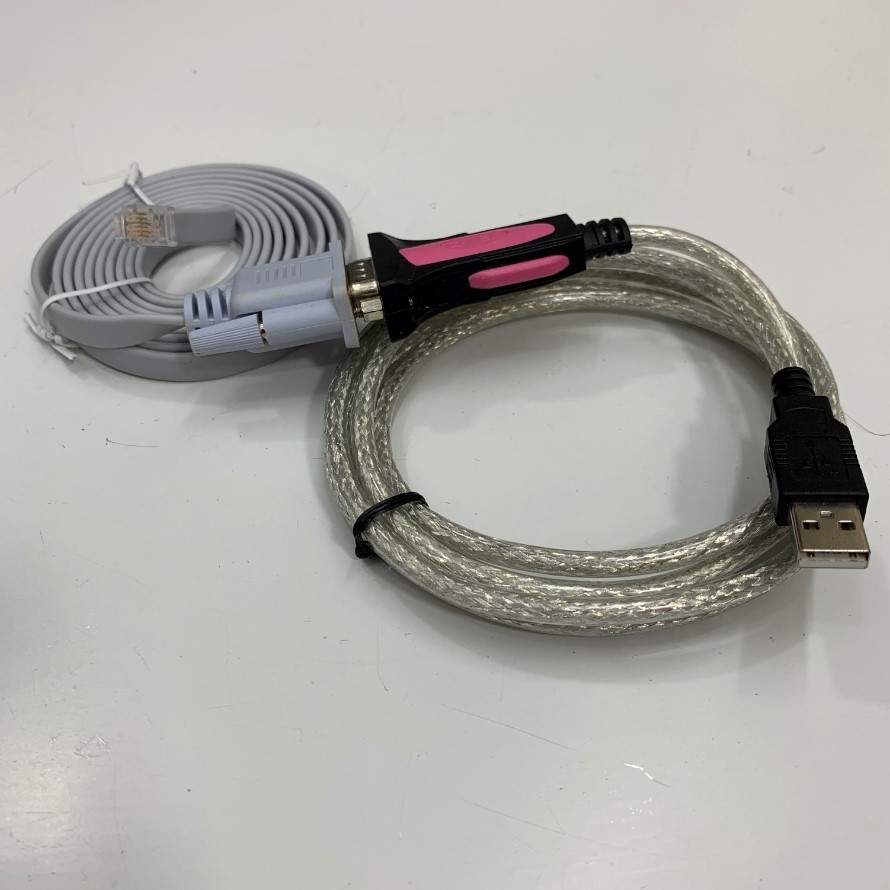 Cáp Điều Khiển 3M 10ft Cable USB to RS232 Converter FTDI Chip + Cable RJ11 6 Pin 6P6C to DB9 Female For Copley Controls Xenus XTL Servo Drive Communication Port J5 witch Computer