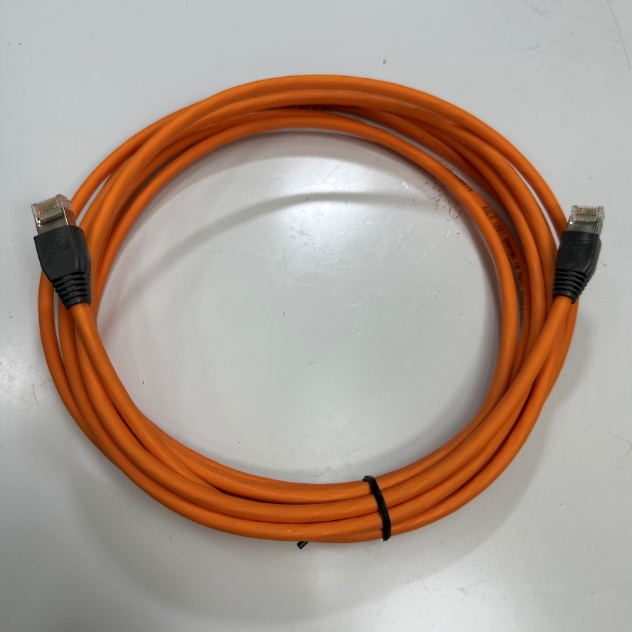 Cáp Mạng 5M 17ft 10 Gbit/s Nexans N101.22GHO LANmark-6A Ultim Patch Cord CAT6A Orange 500MHz RJ45 S/FTP LSZH Shielded 4-Pair 26AWG For Industrial Ethernet Network LAN 10 Gigabit