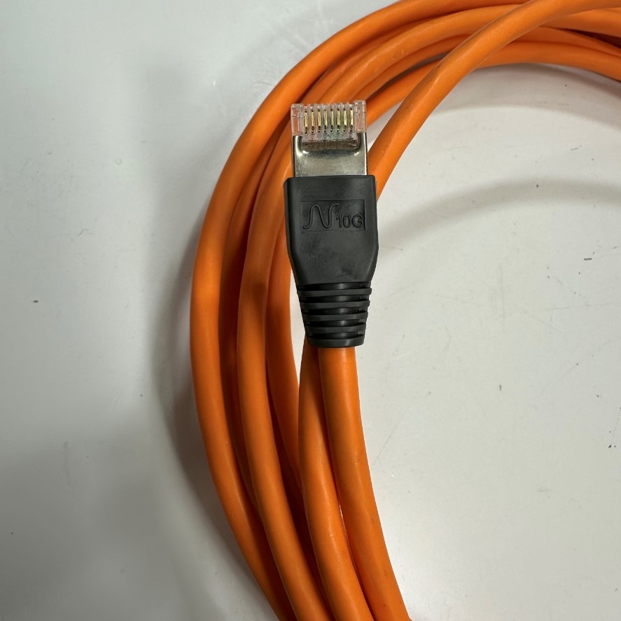 Cáp Mạng 5M 17ft 10 Gbit/s Nexans N101.22GHO LANmark-6A Ultim Patch Cord CAT6A Orange 500MHz RJ45 S/FTP LSZH Shielded 4-Pair 26AWG For Industrial Ethernet Network LAN 10 Gigabit