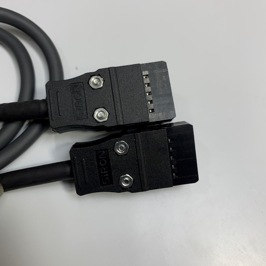 Cáp 0.5M 1.7ft DX210-1DS-500-00A MIL Cable Round IDC 10 Pin Female to Female Pitch 2.54mm E14800 28AWG 80°C 30V OD Ø 5.0mm For I/O Communication CNC/PLC Cable