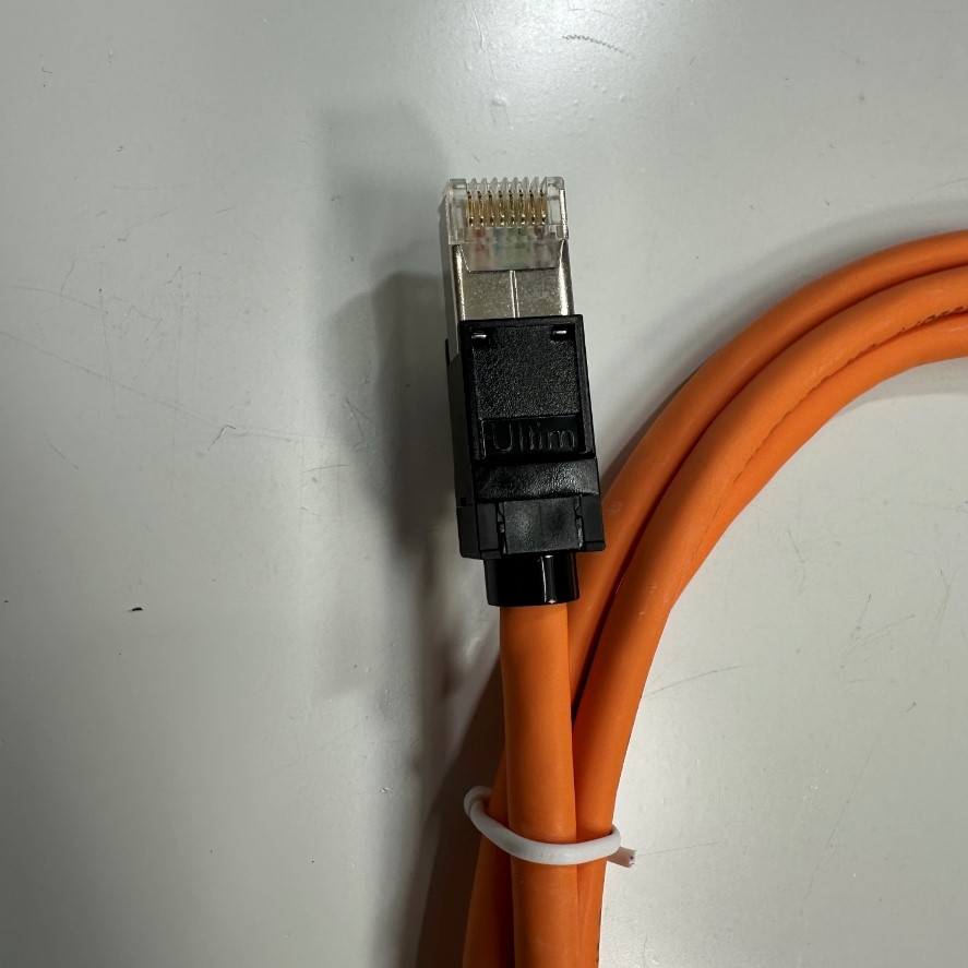 Cáp Mạng 2M 6ft Nexans LANmark-6A Ultim Patch Cord CAT6A N11A.U1F020OK Orange 500MHz RJ45 S/FTP LSZH Shielded 4-Pair 26AWG For Industrial Ethernet Network LAN 10 Gigabit