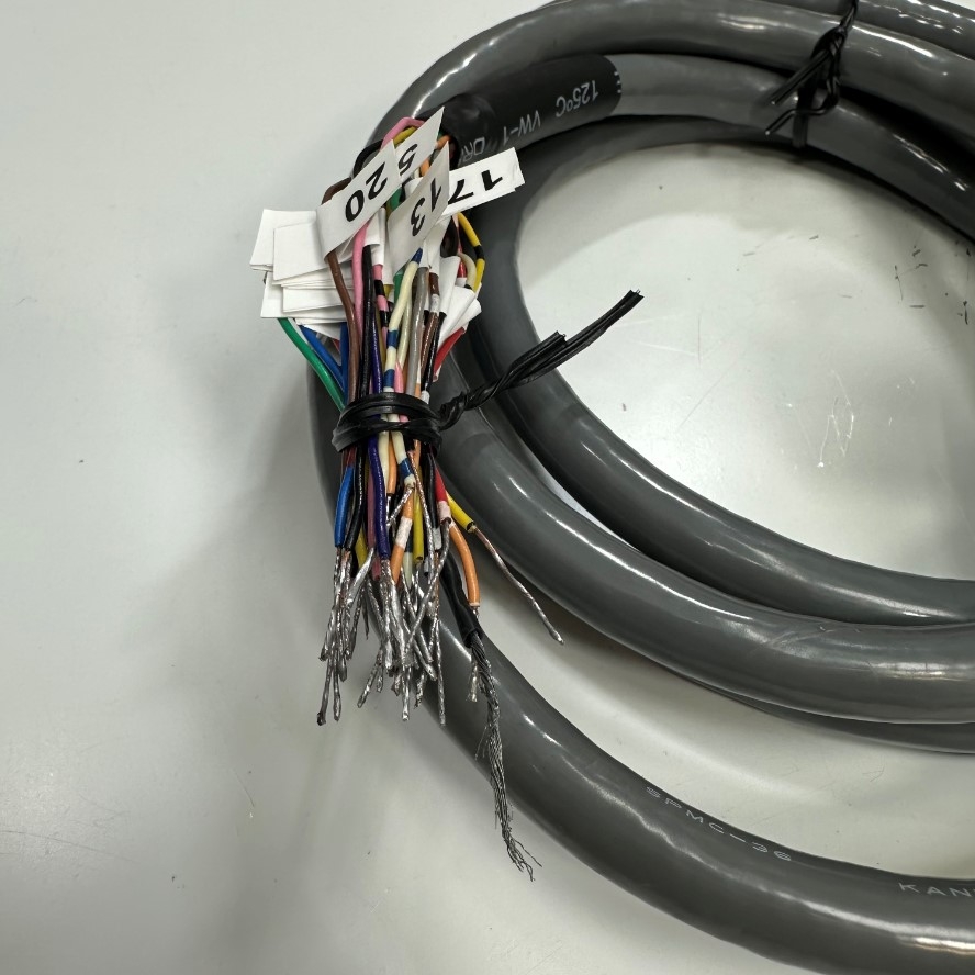Cáp 2M 6.5ft Yaskawa JZSP-CSI03-2-E Servo I/O Signal Shielded Cable MDR 36 Pin Male to 36 Core Ends SPMC-36 Kaneko Cord 26AW 36 Core x 0.17mm² OD Ø 11.5mm Dark Grey For Yaskawa Sigma 7 Series CN1 Connector