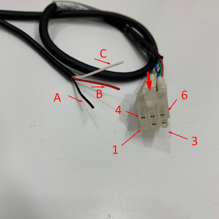 Cáp Điều Khiển Servo Driver Mitsubishi MR-J Series Dài 0.5M Cable B3LDL_110-PANEL MOVING X2 H223 Connector MDR 20 Pin to Molex 6 Pin