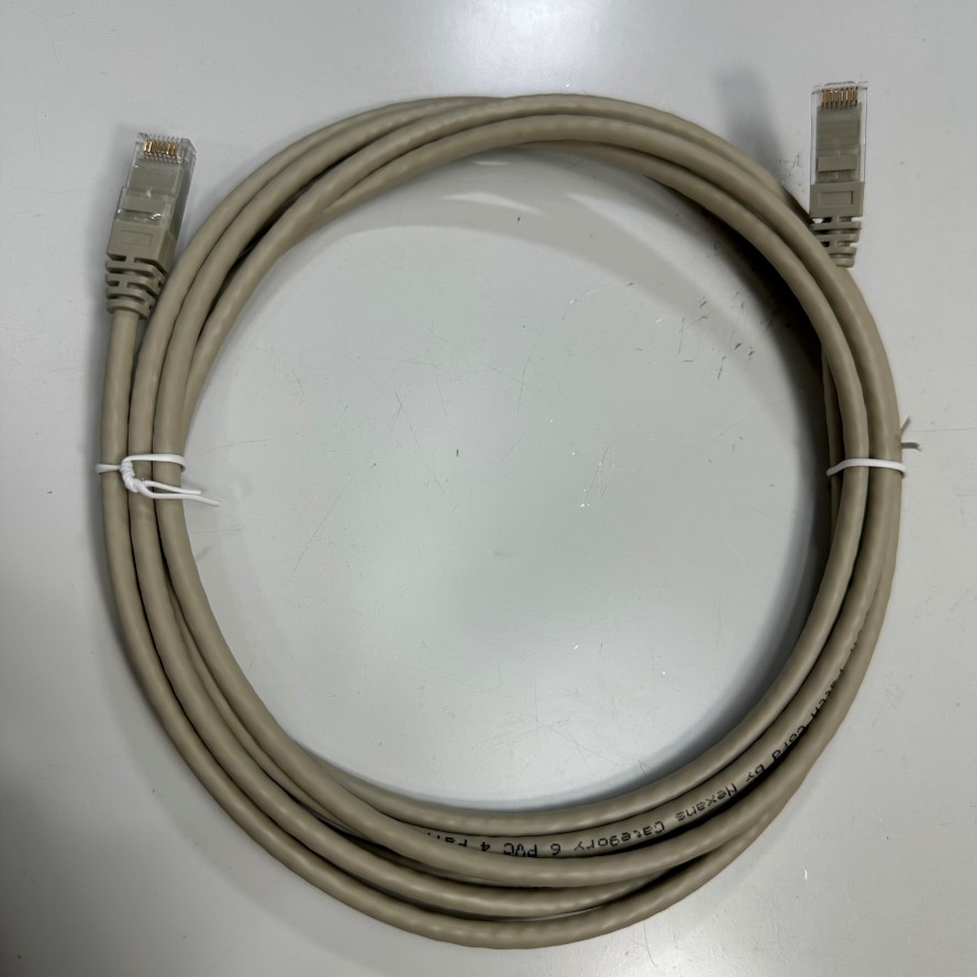 Cáp Mạng 3M 10ft N101.11EFGG Nexans Essential-6 CAT6 Unscreened UTP Ethernet Cable RJ45 to RJ45 PVC Light Grey 24AWG 4PR For Industrial Ethernet Cable Transmission Speed 1 Gigabit/s