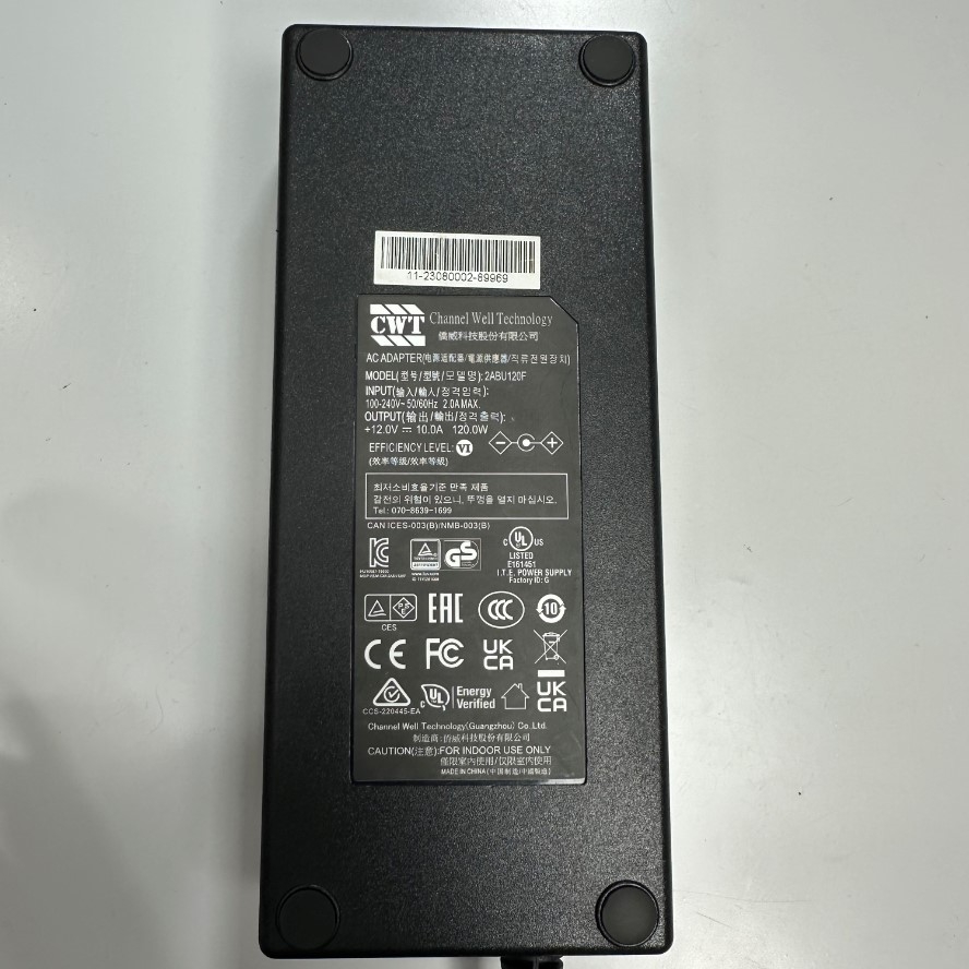 Adapter 12V 10A 120W CWT Channel Well Technology OEM Thay Thế Synology 12V 8.33A 100W EA11011D-120 Connector Tip Size 4 Pin Mini Din 10mm Plug For NAS Server, DS918+ DS918