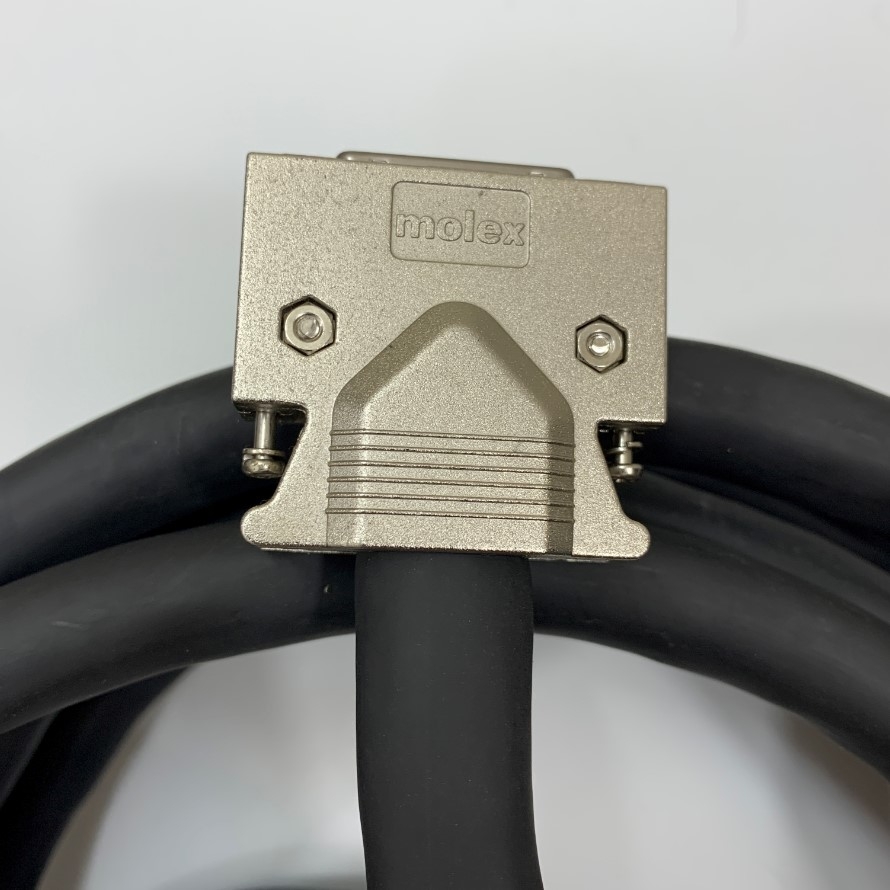 Cáp Điều Khiển Chuyển Động Dài 5M 17ft Cable SCSI Molex Connector MDR 36 Pin Male to 36 Core Open End Cable HITACHI Shielded E41447 STYLE 2464 VW-1 OD Ø 15.5mm