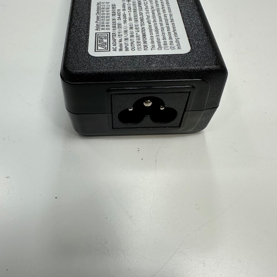 Adapter 19V 3.42A 60W APD Connector Tip Size 6.5mm x 4.4mm For LG, Samsung HD TV LED LCD HDTV