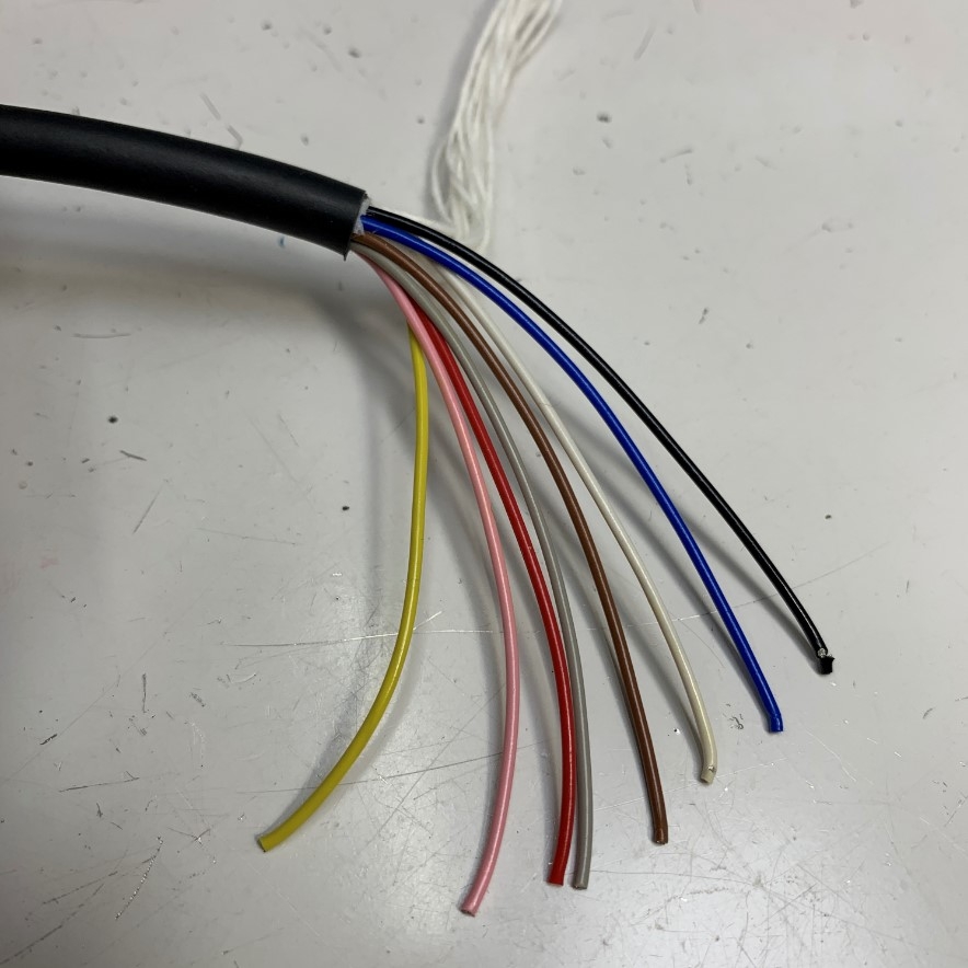 Cáp 3.5M 11.7ft OMRON F39-JG7A-D Cable Connector M12 8 Pin A-Code Female to 8 Core End Flying Leads For OMRON Industrial Automation Sensor Cable