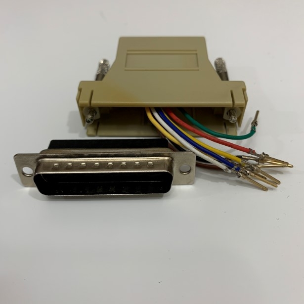 Modular DB25 Male to RJ45 Female RJ45 Adapter RS232, RS422, RS485