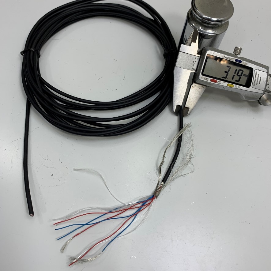 Cáp Điều Khiển Slim Chống Nhiễu Dài 1M 3.3ft Dongguan Shielded Cable 6 Core x 0.07mm² 75°C 30V VW-1 OD 3.1mm For Industrial Data Communication RS232/RS-422/RS-485