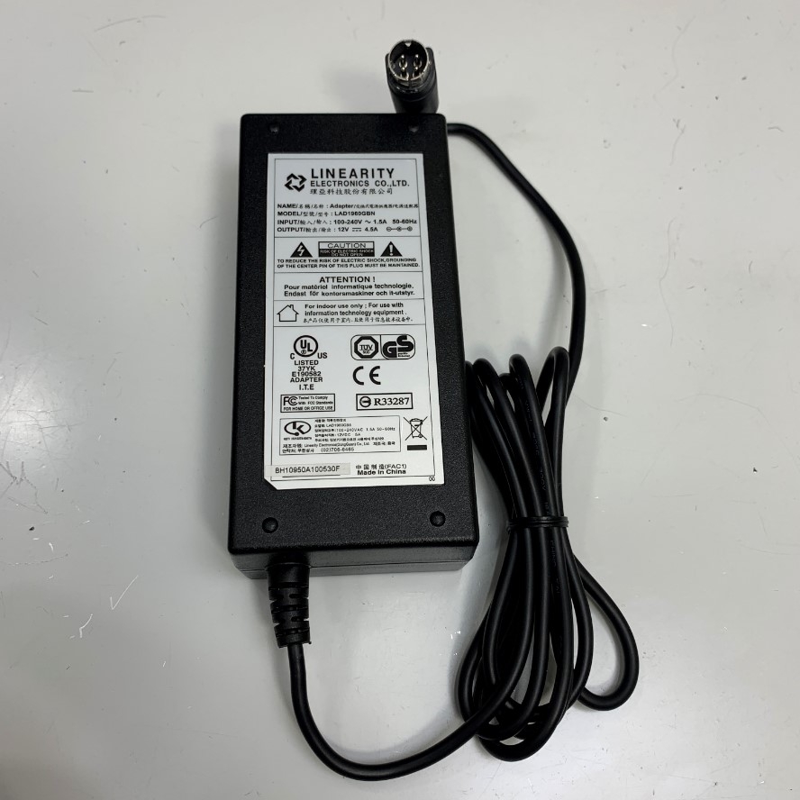 Adapter 12V 4.5A 54W Linearity Connector Size 4 Pin Mini Din 10mm OEM LI SHIN LSE0107A1240 12V 3.33A For Power Supply Industrial Touch Screen Monitors