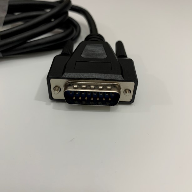 Cáp Lập Trình Serial Port Communication MUSASHI SHOTMASTER 400DS-S Với Máy Tính Cable RS-232C D-SUB DB15 Male to RS232 Female Length 1.8M