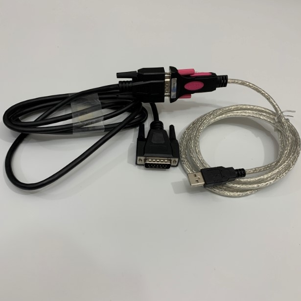 Bộ Combo Cáp Lập Trình Serial Port MUSASHI SHOTMASTER 400DS-S Với Máy Tính USB to Serial RS232 Z-TEK + Cable RS-232C D-SUB DB15 Male to RS232 Female Length 1.8M