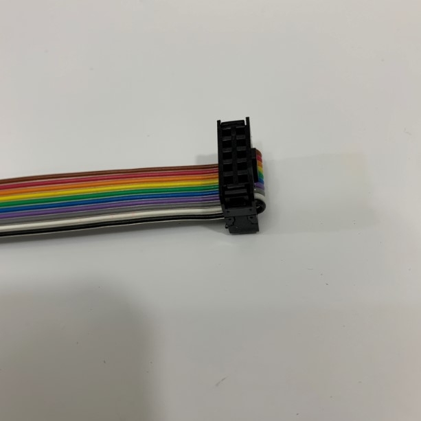 Cáp Kết Nối 10 Pin 2.54mm Pitch 2x5P 10 Wire Female to Female IDC Flat Rainbow Ribbon Cable Length 30Cm For PLC CNC CMC LCD Screen