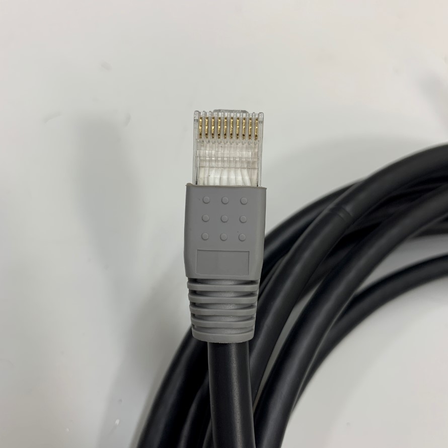 Cáp OEM OP-42211 Keyence SJ-C2H 10 Pin to 10 Pin RJ50 10P10C Ethernet RJ50 Network Patch Cord Color Black Cable For SJ-H036, SJ-H Series and Relay Box Keyence OP-84296 Dài 5M 17ft