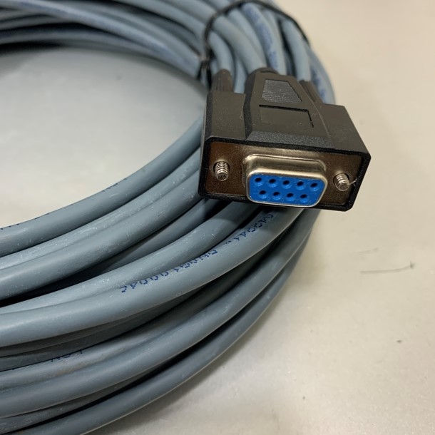 Cáp Điều Khiển RS-232C 6232-9F9F-33E Straight Through Cable DB9 Female to DB9 Female Cable PVC Grey Length 10M For AGV Key Cart Toyota Material Handling