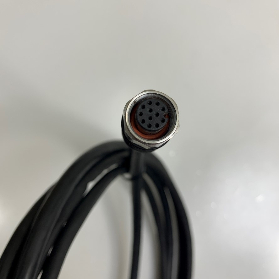 Cáp 2.5M 8.3ft Cable AL-WAKSE12.024-5/S3909 8062493 2263/4100064 SINGLE-ENDED CORDSET Cable M12 A-Code 12 Pin Female to Molex 18 Pin Female Connector Pitch 2.0mm
