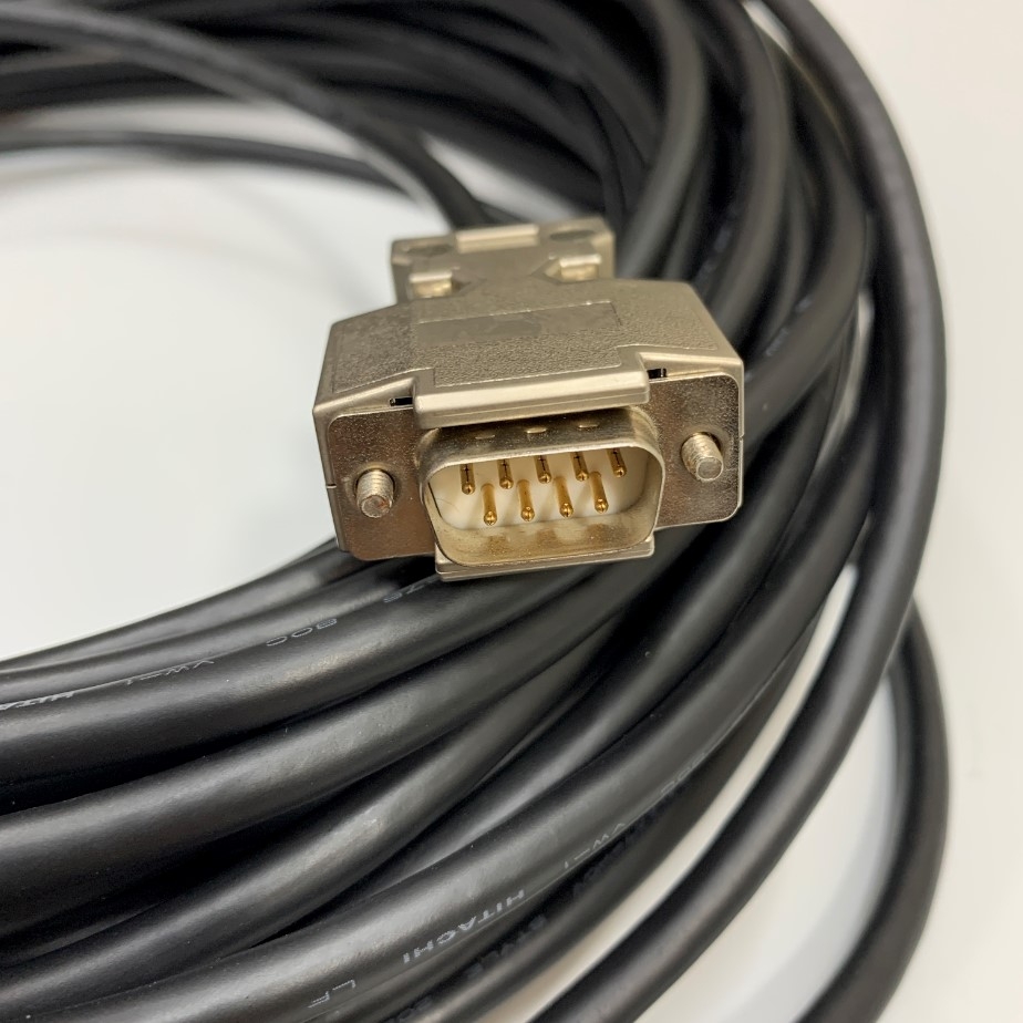 Cáp Điều Khiển Mitsubishi GT01-C250R4-8P Dài 25M Cable MD8M to DB9 Male For PLC Mitsubishi FX Series and HMI Mitsubishi GT Series