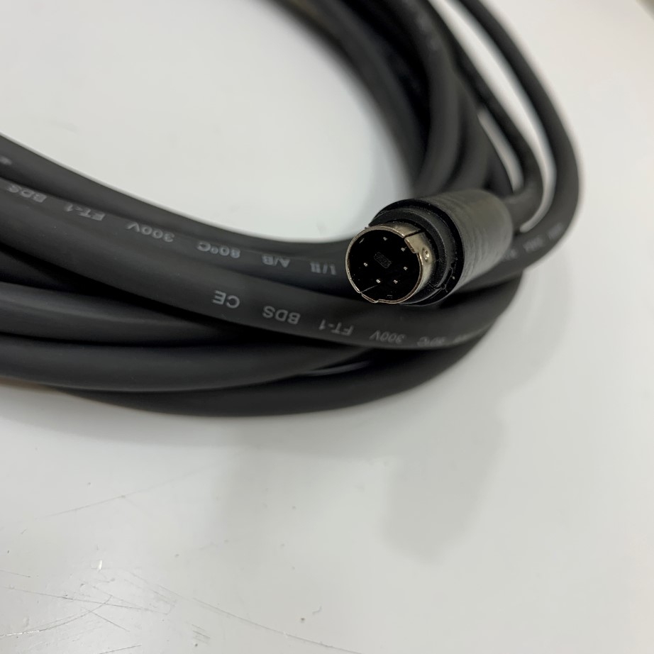 Cáp Lập Trình D9-QCPU2-5M 17Ft Dài 5M For HMI Fuji Electric Monitouch V8 V9 Series Với PLC Mitsubishi Q Series Communication RS232 Data Transfer Cable MD6M to DB9 Male