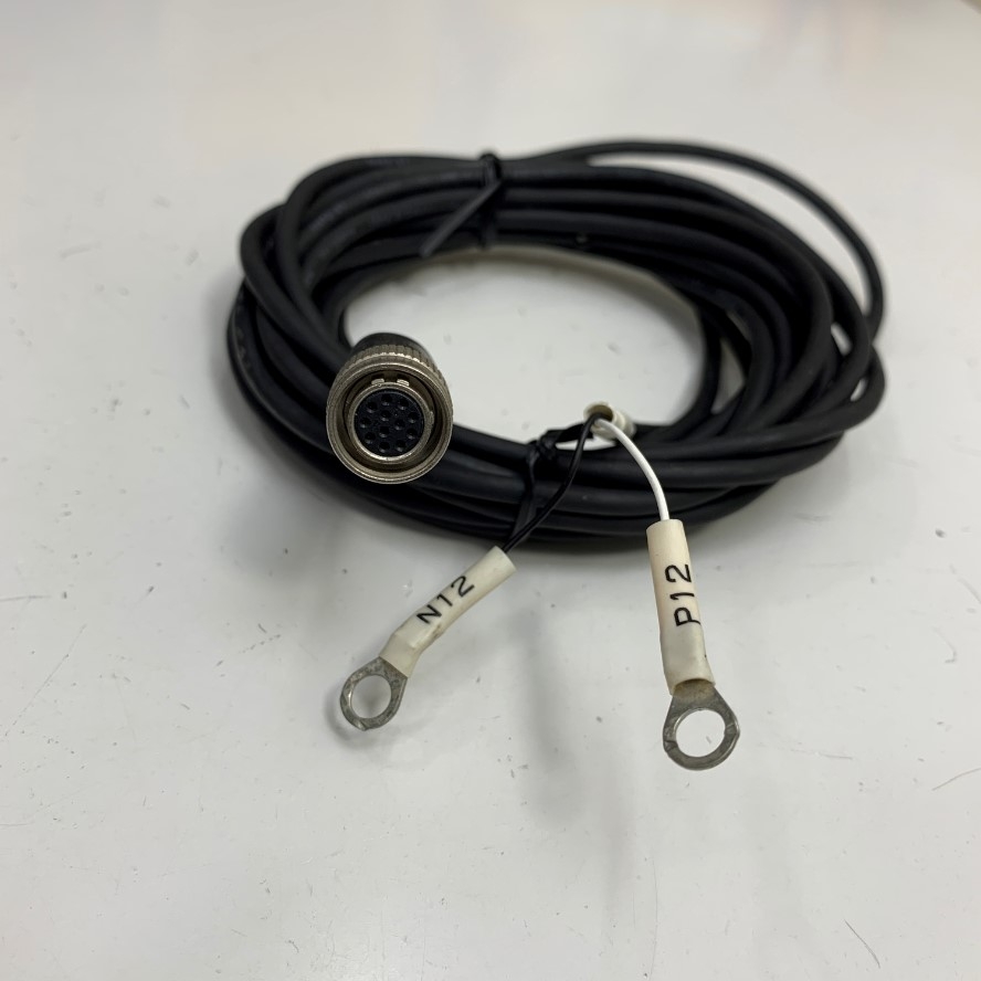 Cáp 4M 13.3ft Power Cable Hirose 12 Pin Female HR10A-10P-12S(73) to 2 Core Cosse Crimp Terminal For Industrial Camera Sony CCD
