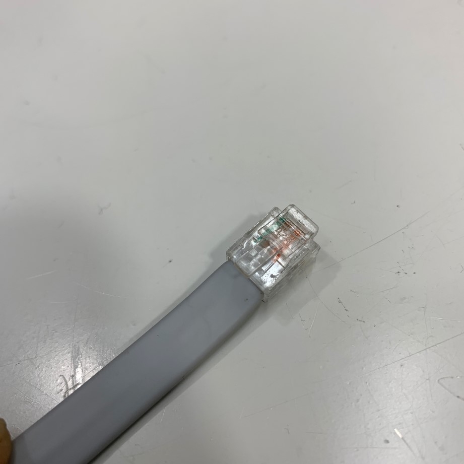 Cáp Điện Thoại Mỏng Dẹt 6Ft Dài 1.8M Flat Telephone Cable RJ12 to RJ12 6 Pin 6P6C Male 26AWG Light Blue Jacket