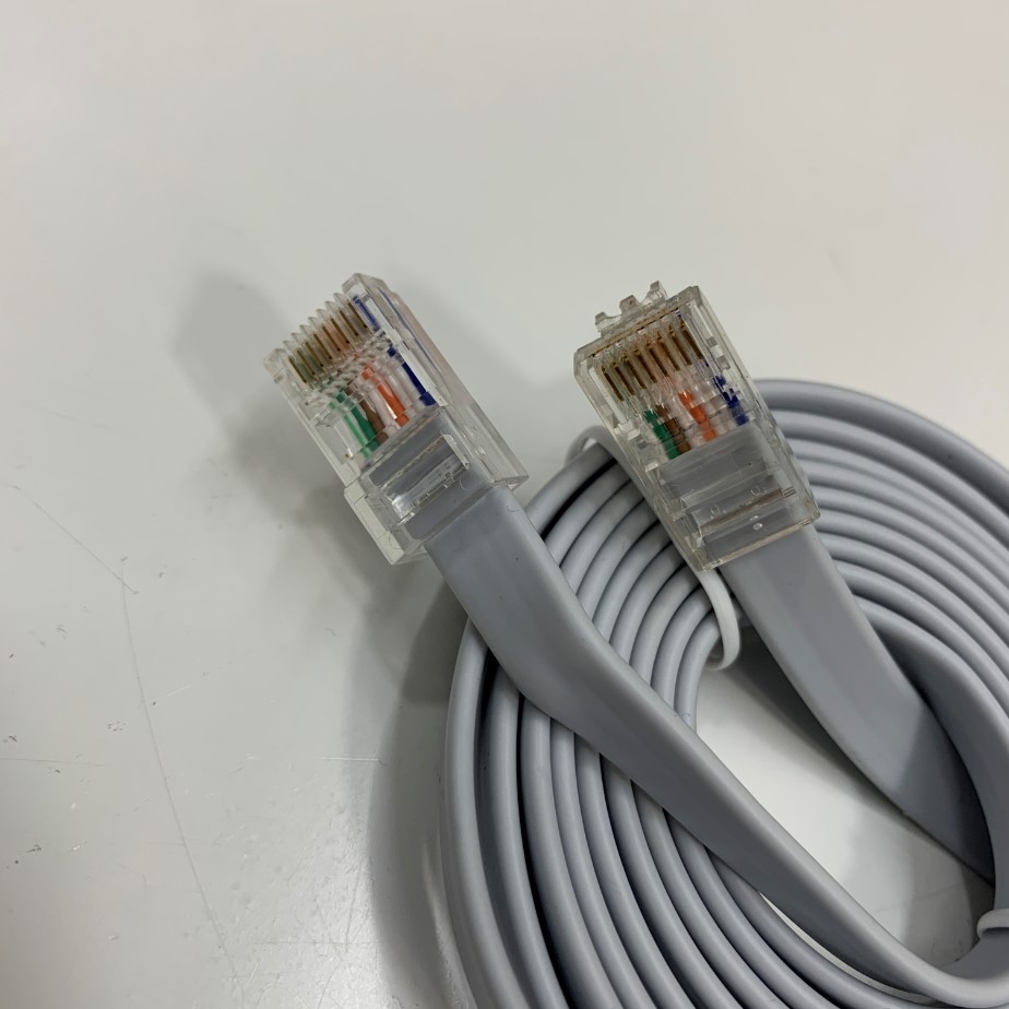 Cáp Mạng Dẹt RJ45 CAT5E 6Ft Dài 1.8M Flat Ethernet Network Internet Patch Cord Cable RJ45 to RJ45 26AWG Light Blue Jacket