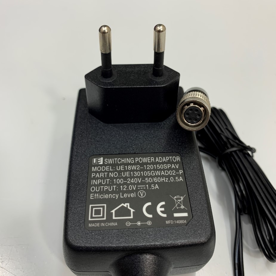 Adapter 12V 1.5A 18W UE18W2 Connector Size Hirose HR10A-7P-6S73 6 Pin Female For Camera Flir Blackfly GigE BFLY-PGE-12A2M-CS