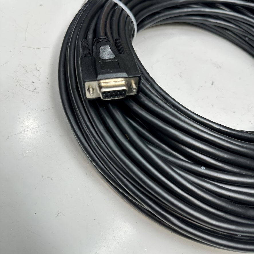Cáp 40M 133ft GRPD-9SH-9SH-R RS-232C Communication Shielded Interface Null Modem Cable DB9 Female to Female Crossover Line Cable For Industrial Serial Data Transfer witch Computer
