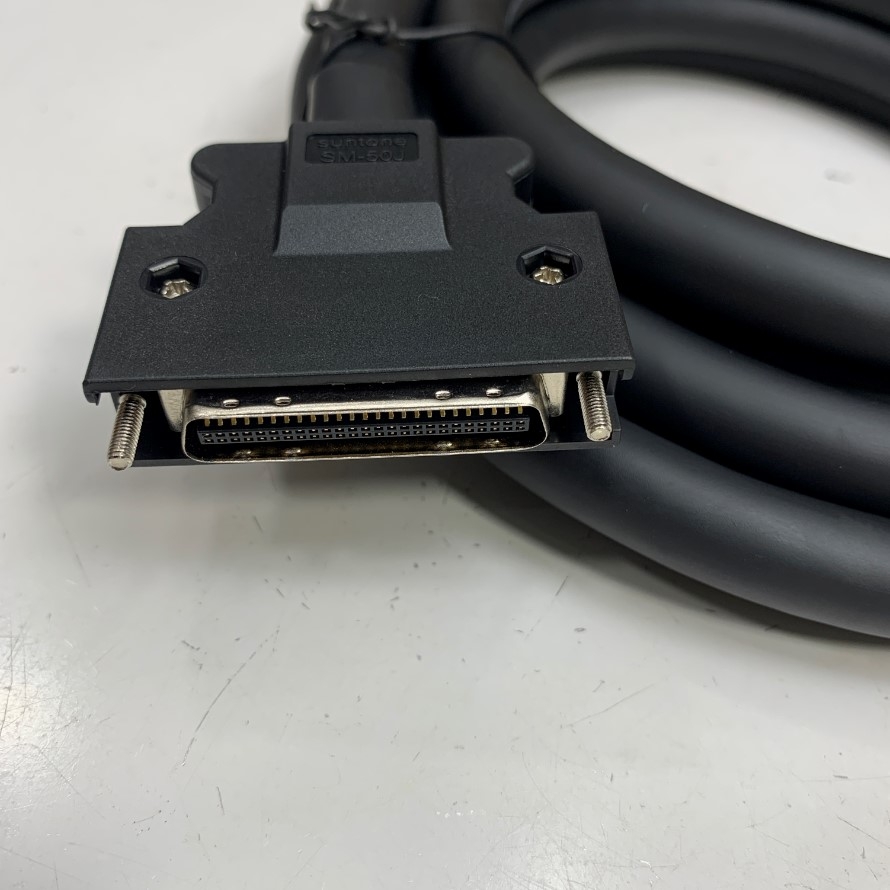 Cáp 5M 17ft Cáp Truyền Động Cơ Power Encoder Signal Servo SCSI CN 50 Pin Connector MDR 50 Pin Male to Male Pitch 1.27mm Gold Cable HITACHI 50 Core OD 13.5mm