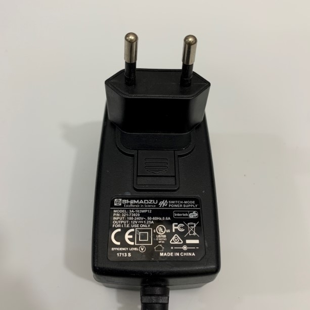 Adapter 12V 1.25A SHIMASZU 3A-163WP12 DC + ---C--- Connector Size 5.5mm x 2.1mm For Cân Điện Tử SHIMASZU UW/UX Series