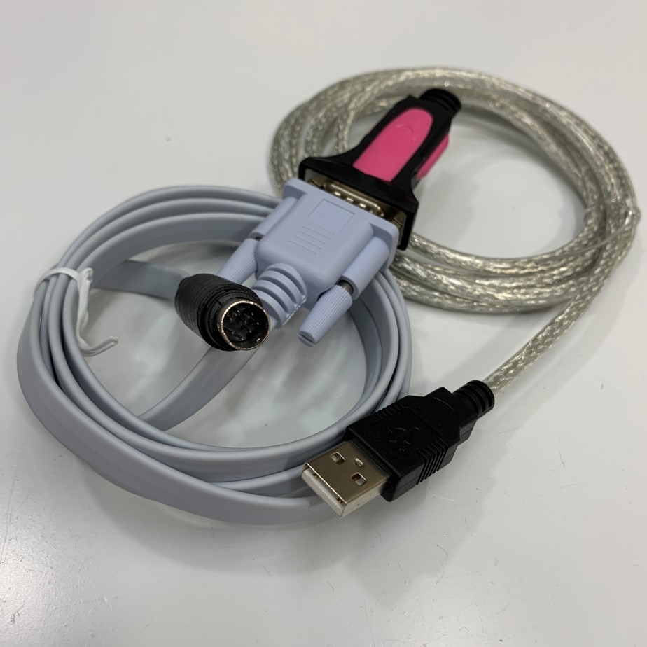 Cáp Lập Trình USB-XC 12Ft Dài 3.5M For Xinje XC1/XC2/XC3/XC5 PLC Programming Cable Communication Data Download Line USB to RS232 Adapter